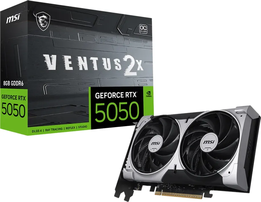 Placa video MSI nVidia GeForce RTX 5050 VENTUS 2X OC 8GB, GDDR6, 128 bit