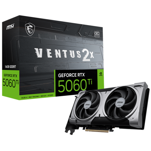 Placa video MSI nVidia GeForce RTX 5060 Ti VENTUS 2X OC PLUS 16GB, GDDR7, 128 bit