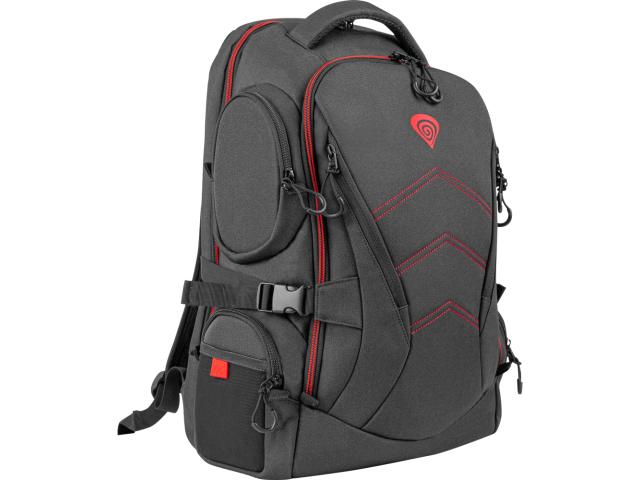 Rucsac Natec Genesis Pallad 550 pentru laptop de 17.3inch, Black-Red