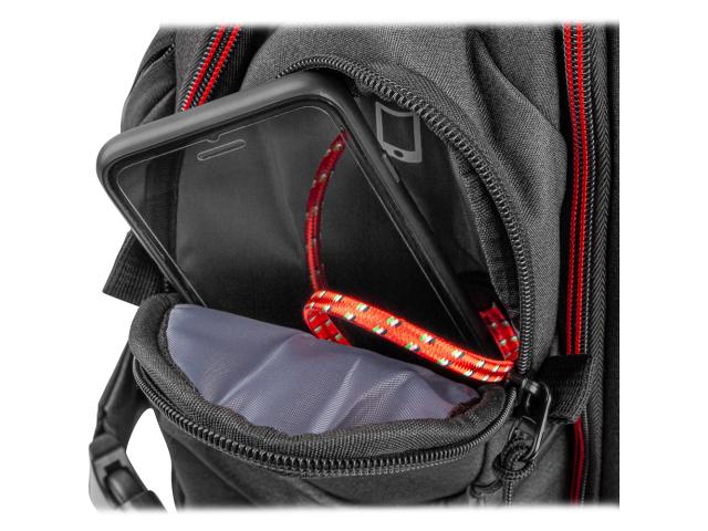 Rucsac Natec Genesis Pallad 550 pentru laptop de 17.3inch, Black-Red