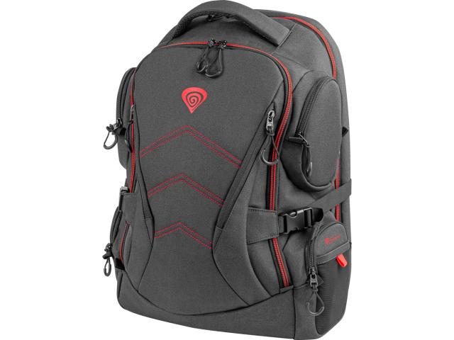 Rucsac Natec Genesis Pallad 550 pentru laptop de 17.3inch, Black-Red