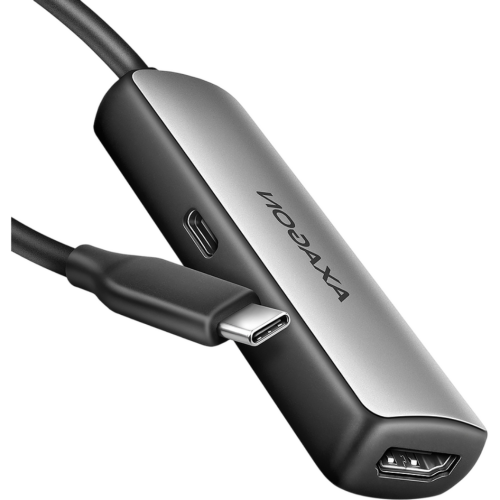 Adaptor video Hama RVC-HI8KPD, HDMI + USB-C female - USB-C male, Black
