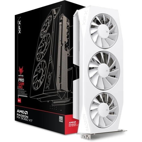 Placa video XFX AMD Radeon RX 9060 XT Mercury White OC 16GB, GDDR6, 128 bit