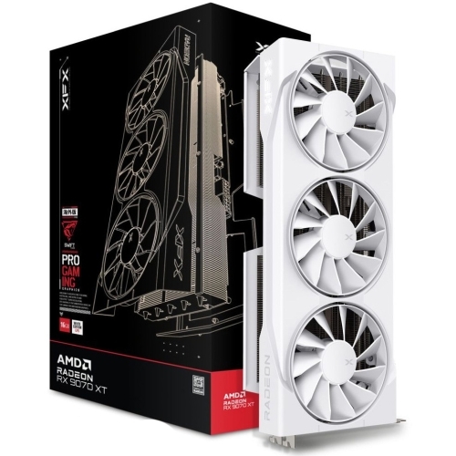 Placa video XFX AMD Radeon RX 9070 XT Swift Triple Fan White 16 GB, GDDR6, 256 bit