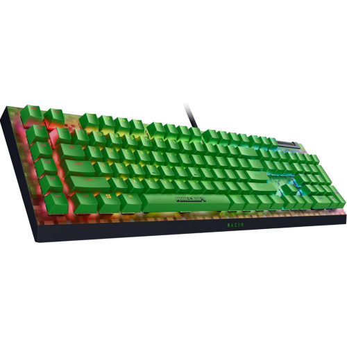 Tastatura Razer Blackwidow V4 X Minecraft Edition, Green Switch, RGB LED, USB, Black