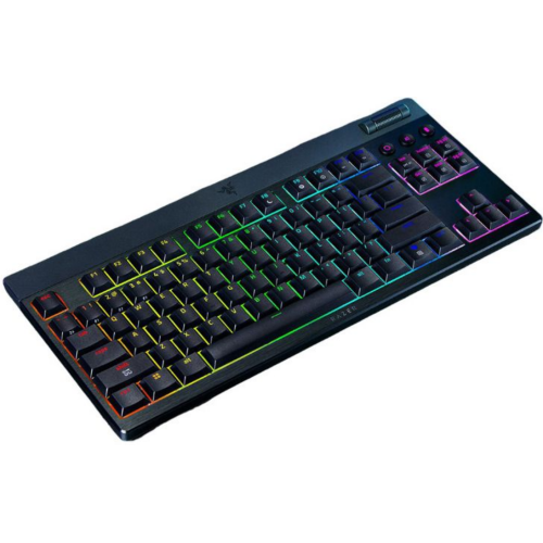 Tastatura Razer Blackwidow V4 BlackWidow Tenkeyless HyperSpeed Yellow Switch, USB Wireless/Bluetooth/USB-C, Black