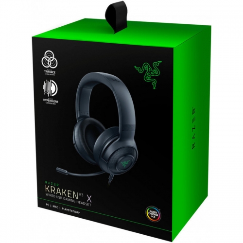 Casti cu microfon Razer Kraken V3 X, USB-A, Black