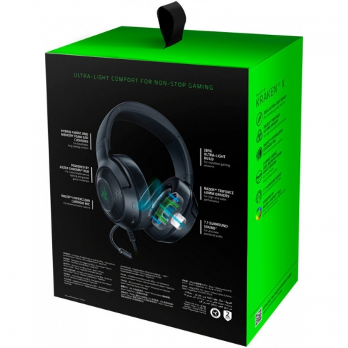 Casti cu microfon Razer Kraken V3 X, USB-A, Black