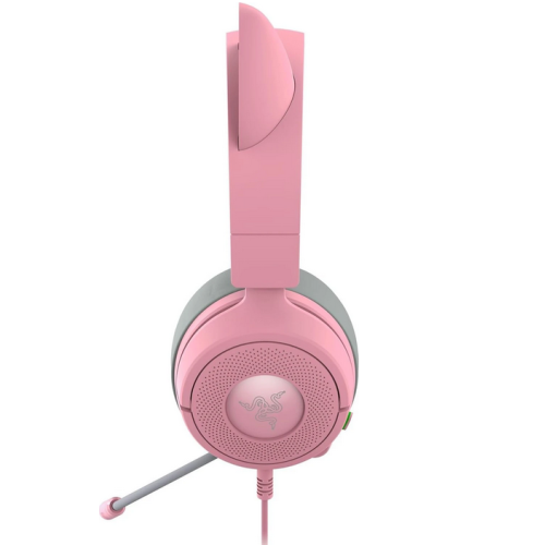 Casti cu microfon Razer Kraken Kitty V3 X Quartz, 3.5 mm jack, Pink
