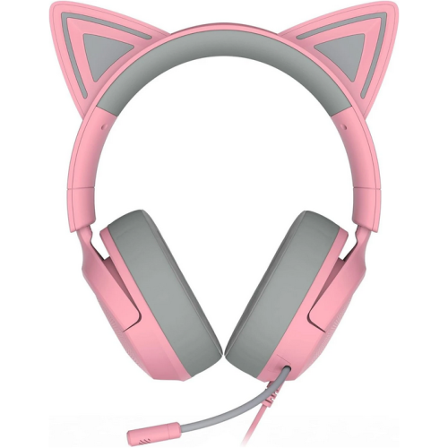 Casti cu microfon Razer Kraken Kitty V3 X Quartz, 3.5 mm jack, Pink