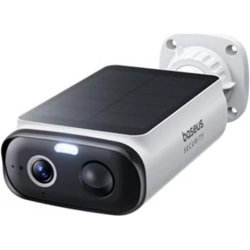 CAMERA IP Exterior Baseus S1 Lite, 2K, 2304 x 1296, panou solar cu acumulator integrat durata viata pana la 210 zile, unghi pana la 145 grade, IP67, dist. IR 30 m, tip lentila fixa 3 mm, 3 Mpx, wireless, slot SD card, 