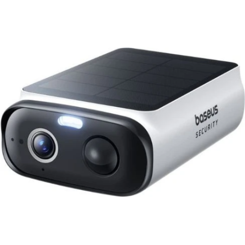 CAMERA IP Exterior Baseus S1 Lite, 2K, 2304 x 1296, panou solar cu acumulator integrat durata viata pana la 210 zile, unghi pana la 145 grade, IP67, dist. IR 30 m, tip lentila fixa 3 mm, 3 Mpx, wireless, slot SD card, 