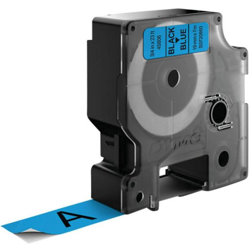 D1-TAPE 19MM X 7M/BLACK ON BLUE