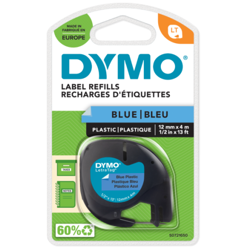 LETRATAG TAPE PLAST BLUE UK/FR/