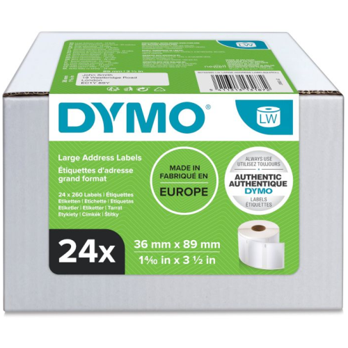 LW-LABELS 36X 89 SHIPPING WHITE/24X 260 PCS