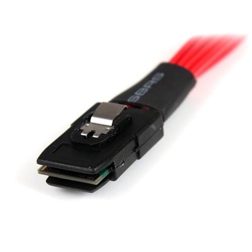Cablu Startech SAS8087S450, Mini-SAS - 4x SATA, 0.5m, Red