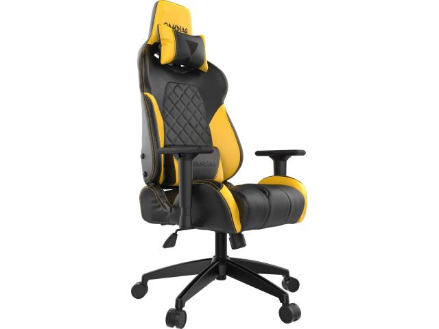 Scaun gaming Gamdias Achilles E1 L, RGB, Black-Yellow