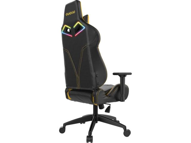 Scaun gaming Gamdias Achilles E1 L, RGB, Black-Yellow