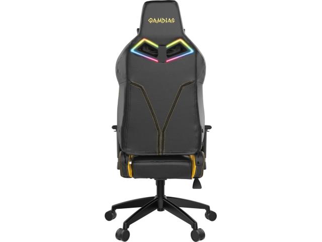 Scaun gaming Gamdias Achilles E1 L, RGB, Black-Yellow