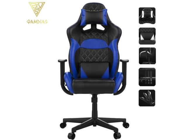 Scaun gaming Gamdias Zelus E1 L, Black-Blue