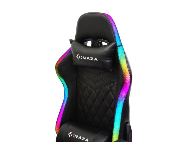 Scaun gaming Inaza Rainbow, RGB LED, Black