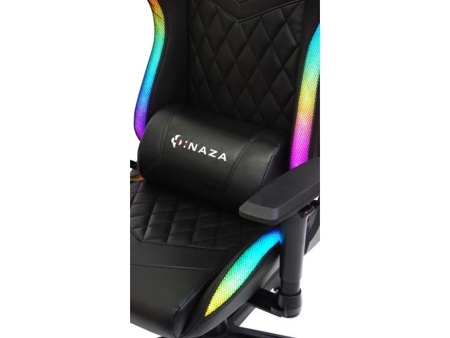 Scaun gaming Inaza Rainbow, RGB LED, Black