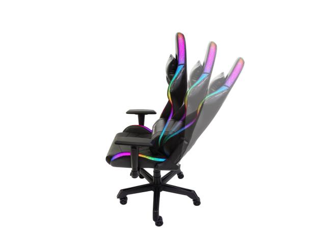 Scaun gaming Inaza Rainbow, RGB LED, Black