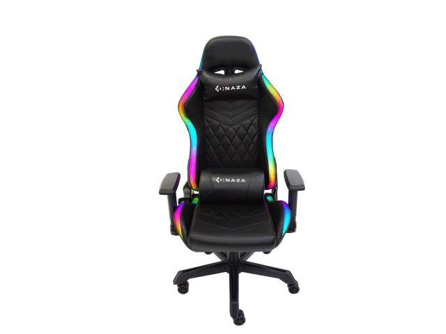 Scaun gaming Inaza Rainbow, RGB LED, Black