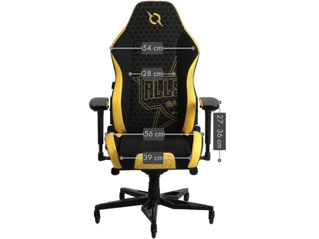 Scaun gaming AQIRYS Ymir, Black-Yellow
