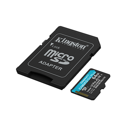 Card Kingston Canvas Go Plus MicroSD +ADP  64GB