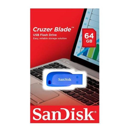 Stick memorie SanDisk by WD Cruzer Blade 64GB, Electric Blue