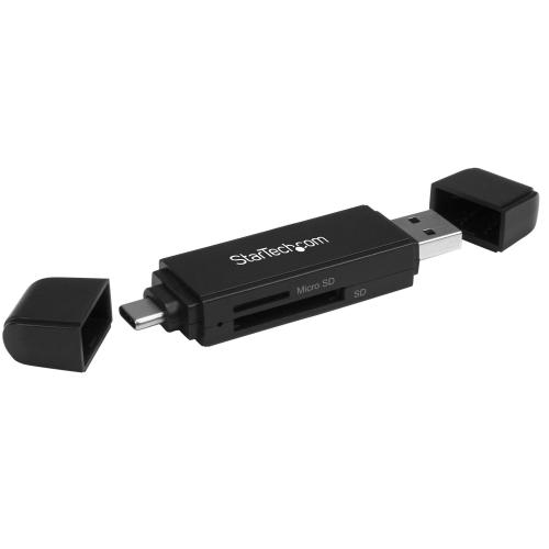 Card Reader Startech SDMSDRWU3AC, USB 3.0/USB Tip C, Black