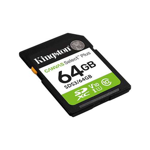 Memory Card microSDXC Kingston Canvas Select Plus SDS3 64GB, Class 10, UHS-I U1, V10, A1
