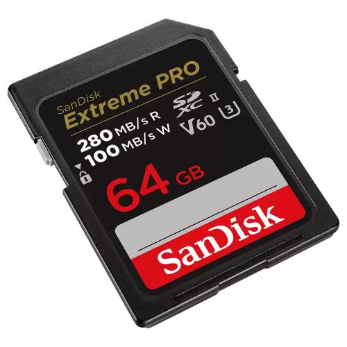 Memory Card SDXC SanDisk by WD Extreme PRO 64GB, Class 10, UHS-II U3, V60