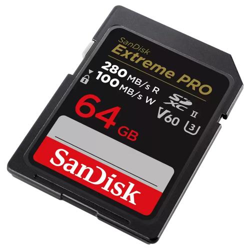 Memory Card SDXC SanDisk by WD Extreme PRO 64GB, Class 10, UHS-II U3, V60