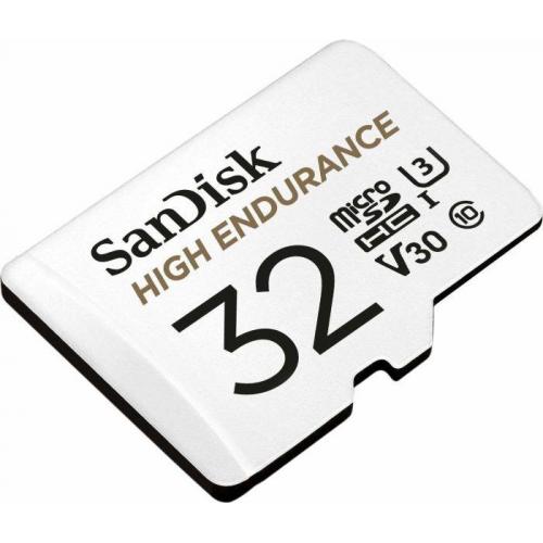 Memory Card microSDHC SanDisk by WD High Endurance 32GB, Class 10, UHS-I U3, V30 + Adaptor SD
