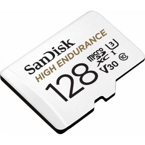 Memory Card microSDXC SanDisk by WD High Endurance 128GB, Class 10, UHS-I U3, V30 + Adaptor SD
