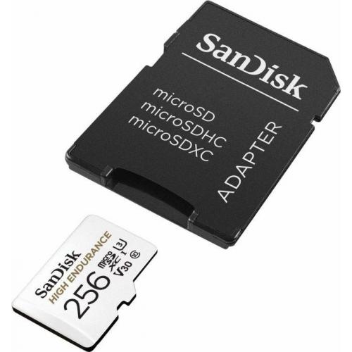 Memory Card microSDXC SanDisk by WD High Endurance 256GB, Class 10, UHS-I U3, V30 + Adaptor SD