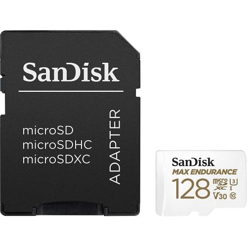 Memory Card microSDXC SanDisk by WD Max Endurance 128GB, Class 10, UHS-I U3, V30 + Adaptor SD