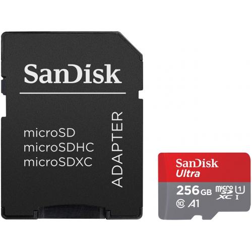 Memory Card microSDXC SanDisk by WD Ultra 256GB, Class 10, UHS-I U1, A1 + Adaptor SD
