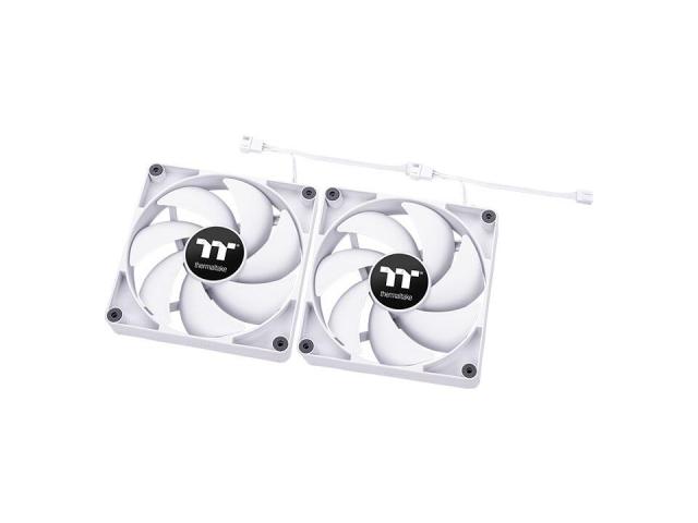 Kit Ventilatoare Thermaltake CT120 White, 120mm, 2 bucati 