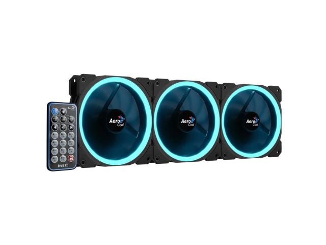 Pachet ventilatoare Aerocool Orbit RC ARGB, 20LED, 120mm