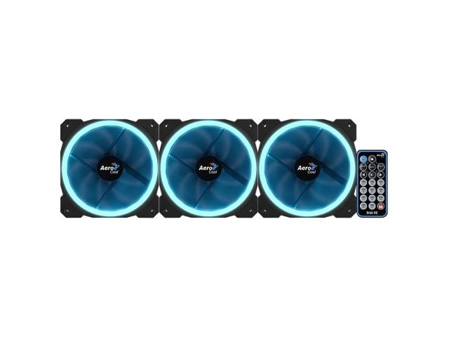Pachet ventilatoare Aerocool Orbit RC ARGB, 20LED, 120mm