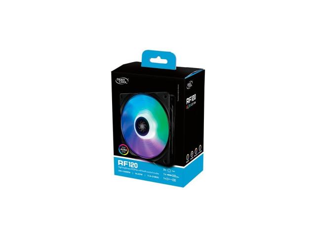 Ventilator Deepcool RF120, RGB LED, 120mm, 3 pack