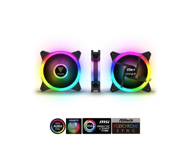 Kit Ventilatoare Gamdias Aeolus M2 1203 Lite RGB LED, 120mm, 3 bucati