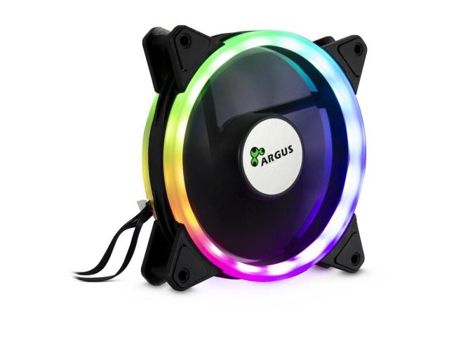 Ventilator Inter-Tech Argus RS-04, 120mm, 3buc + Banda RGB LED