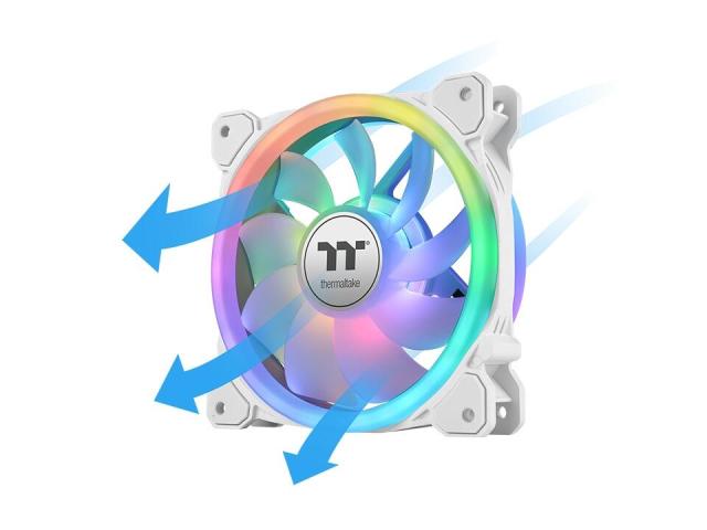 Kit Ventilatoare Thermaltake Swafan 12 White ARGB, 120mm, 3 bucati