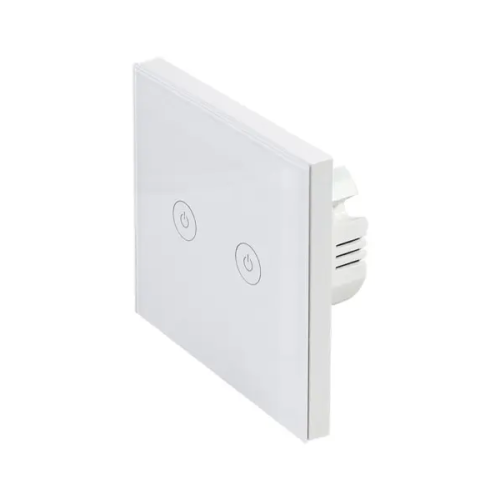 INTRERUPATOR LOGILINK, Wi-Fi Smart, ecran tactil, 2 butoane, indicator LED, compatibil TUYA, Amazon Alexa si Google Home, alb 
