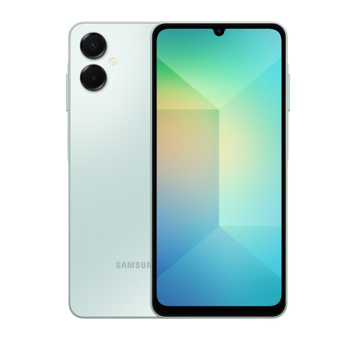Telefon mobil Samsung Galaxy A06, Dual SIM, 6.7 inch, 128GB, 4GB RAM, 5G, Light Green