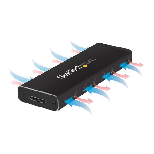 Rack SSD Startech, USB 3.0, M.2 SATA, Black